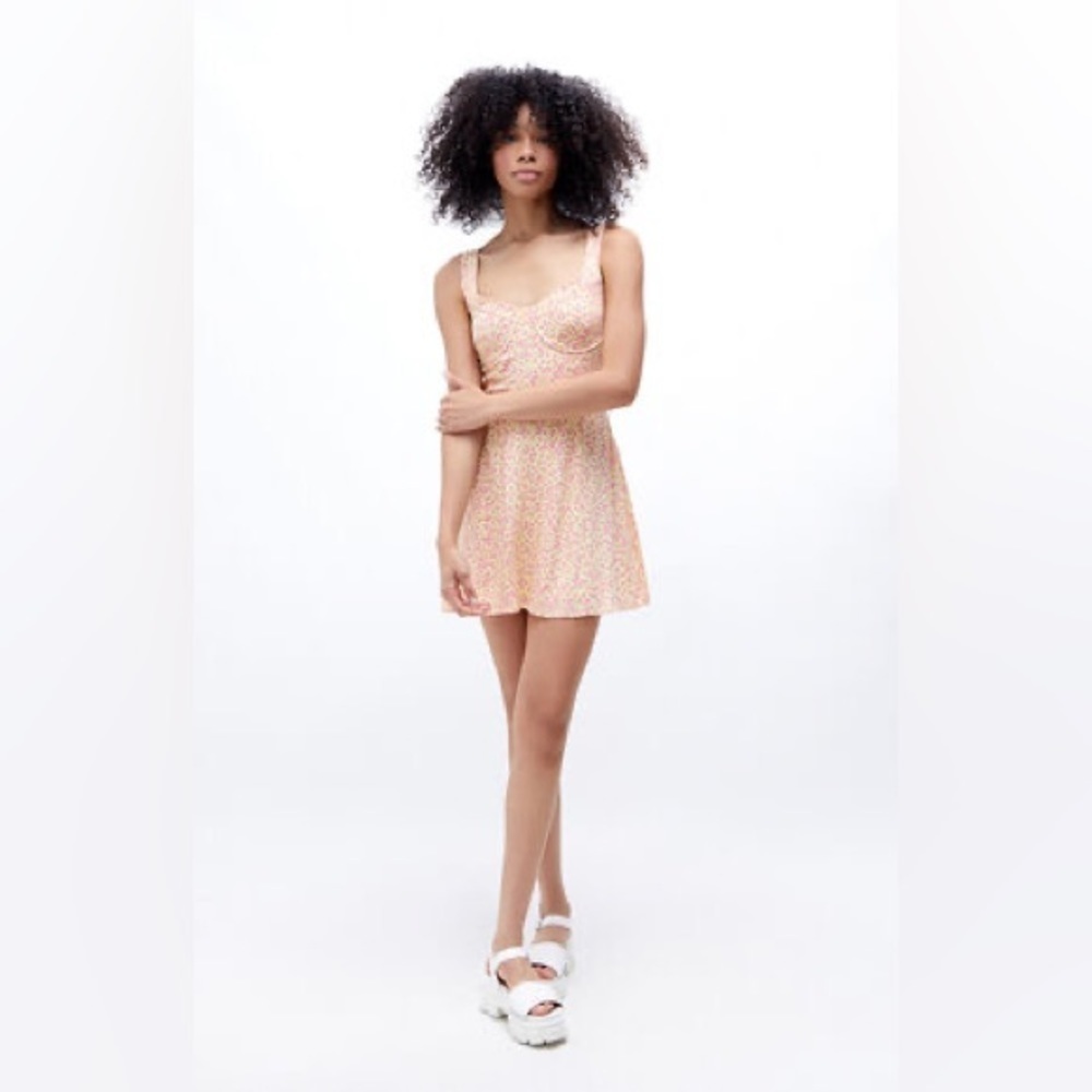 NWT Pacsun LA Hearts Lemon and cherry print corset mini dress with back cut out - Picture 5 of 5